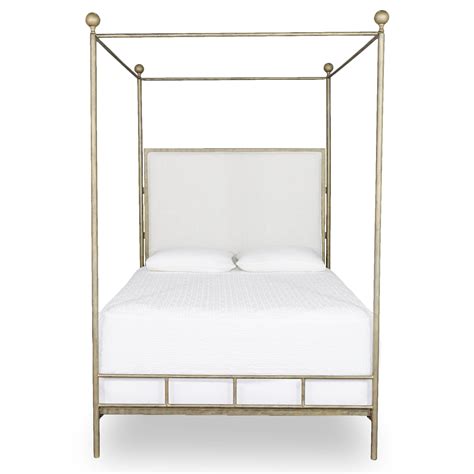 Floating Upholstered Canopy Bed - Worthen Custom Iron & Brass Furniture