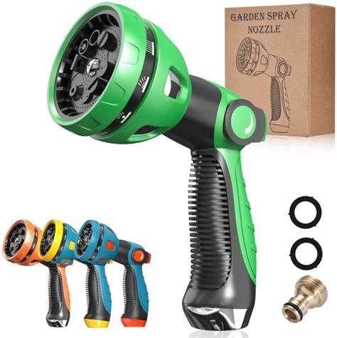 Hose Pipe Spray Gun-10 Adjustable Patterns High India | Ubuy