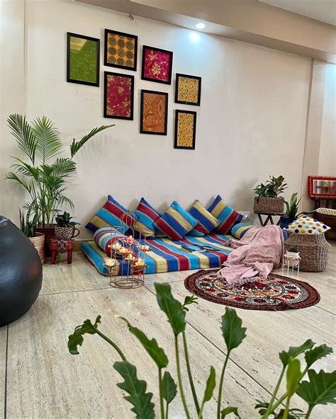 Floor Seating Ideas | Vibrant Cushions and Cozy Decor Arrangement