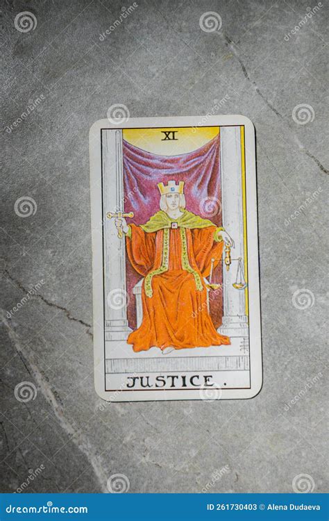 Tarot. XI , 11, Eleven. Justice Editorial Stock Photo - Image of ...