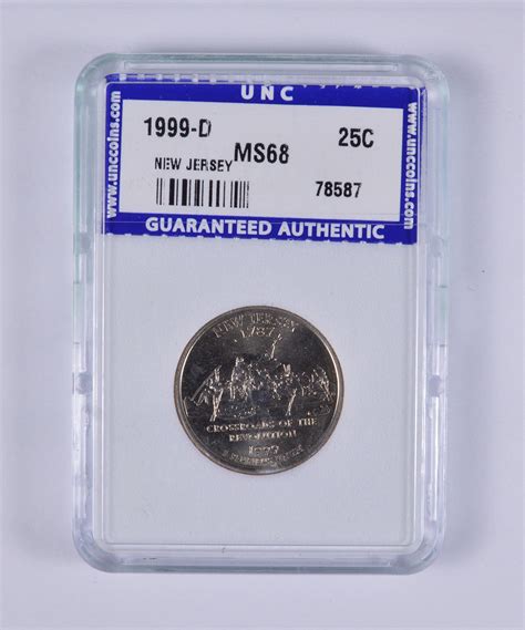 Graded - MS68 1999-D New Jersey State Quarter - Unc Coins Graded ...