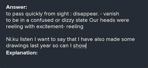 What is the meaning of reeling and vanishes?Pls give me some (kinda ...