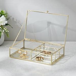 Home Centre Orion Tribeca Glass Jewellery Box : Amazon.in: Jewellery