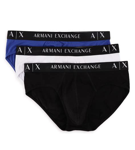 Pack of 3 - White, Black & Blue Briefs Set