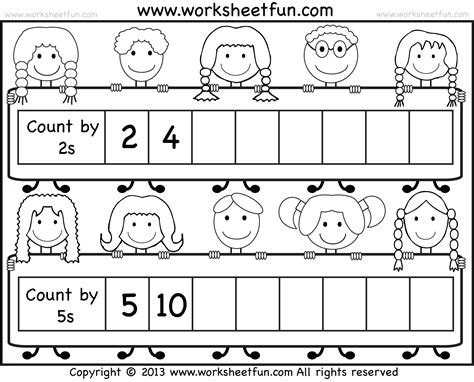 Skip Counting by 2 and 5 – Worksheet / FREE Printable Worksheets – Worksheetfun