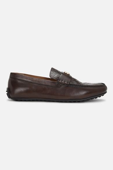 Louis Philippe Formal Shoes, Men Brown Leather Slip Ons for Footwear at ...