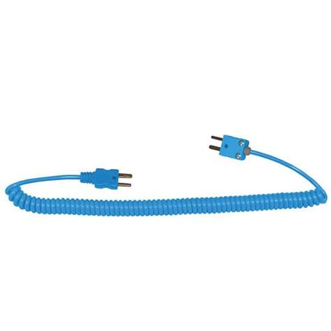 Digi-Sense® Coiled Thermocouple Extension Cables with Mini-Connector ...