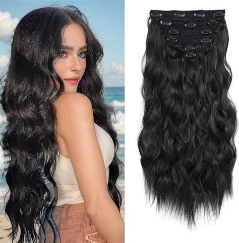 Amazon.com : KooKaStyle Clip in Hair Extensions for Women,7PCS 16 Inch ...