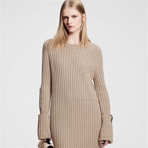 Pocket Detail Long-Sleeved Knit Dress - Women - Ready-to-Wear | LOUIS ...