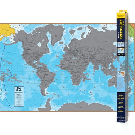Buy Waypoint Geographic Scratch-Off World Wall , Laminated World ...