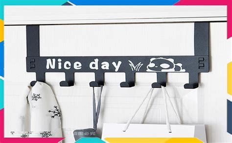 SYGA 6 Hooks Hanger Over The Door Hook Hanger(Black) : Amazon.in: Home ...