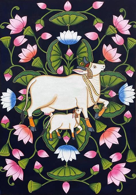 Cow Pichwai Painting Traditional Indian Pichwai Painting, Home Decor Gift, Wall Art - Etsy ...