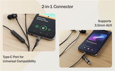 pTron Boom Play X5 in-Ear Wired Earphones w/Type-C & 3.5mm Aux ...