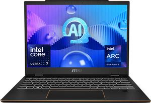 MSI Summit E13 Evo AI PC Intel Core Ultra 7 1st Gen 155H - (32 GB/1 TB ...