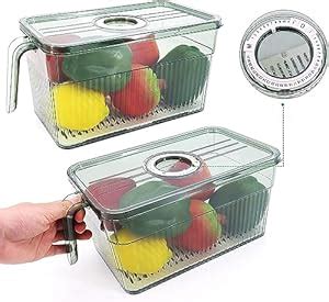 Buy House of Quirk Refrigerator Organizer Bins with Lid, Fridge Bins ...