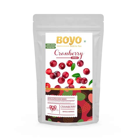 BOYO Dried Sliced Cranberry 100g - Gluten Free, Vegan & NON GMO ...