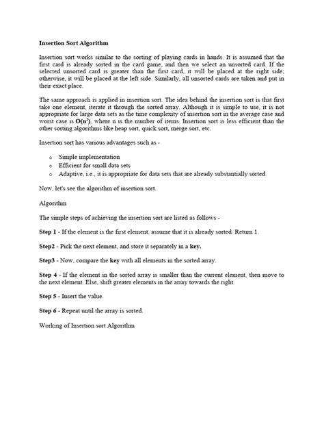 Image result for Insertion Sort Algorithm in IEEE Format