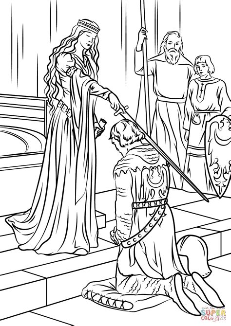 Medieval Princess coloring page | Free Printable Coloring Pages