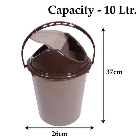 Kuber Industries Plastic Dustbin with Swinging Lid|Portable Garbage ...