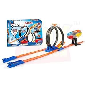 Buy JOY JUNCTION Track Set Double Loop Track Car Racing Set with 1:64 ...