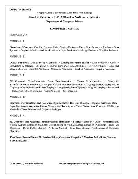 Computer Graphics Notes - Arignar Anna Government Arts & Science ...