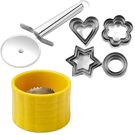 Buy TRADETEX Stainless Steel Pizza Cutter 12 Pieces Cookie Cutter ...