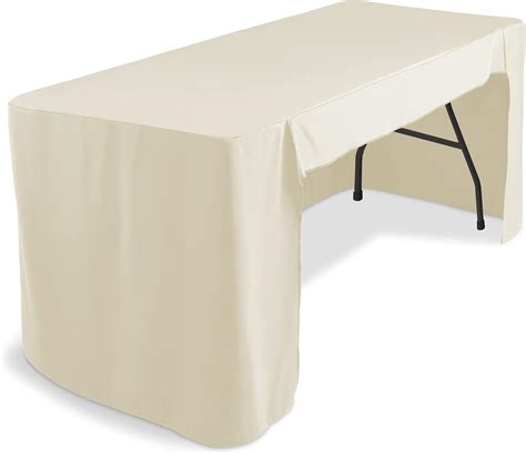 Amazon.com: Lann's Linens Premium 6' Trade Show Table Cover - Open Back Fitted Tablecloth ...
