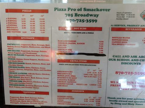 Online Menu of Pizza Pro Restaurant, Smackover, Arkansas, 71762 - Zmenu