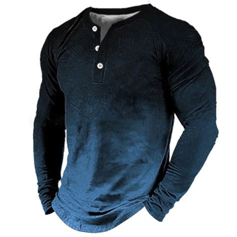 Clothing Henley T Shirts for Men Long Sleeve Button Henley T-Shirts ...