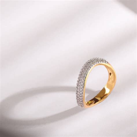 Discover Wave CZ Delicate Silver Band Finger Ring | Paksha - Paksha India