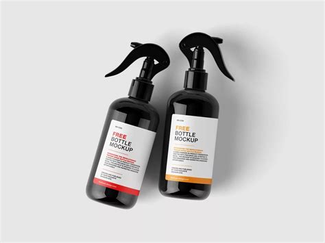 Trigger Spray Bottle Mockup (6 PSD Scenes) | The Free Mockup