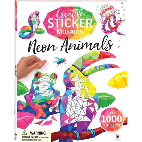 Buy Creative Sticker Mosaics Neon Animals Book Online at Low Prices in ...