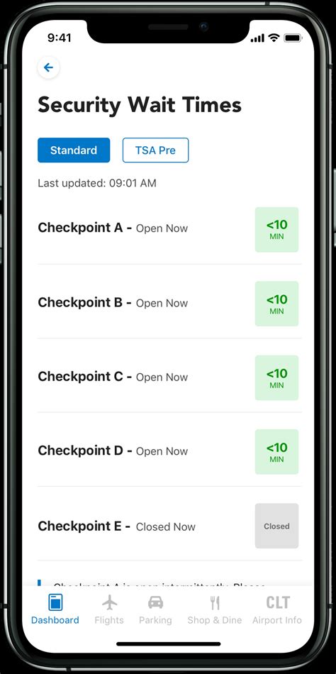 Charlotte Security Checkpoint Wait Times Now Available At The Airport ...