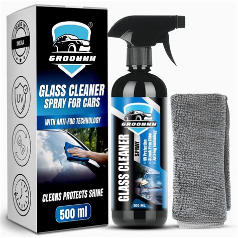 Groommm Car Glass Cleaner Spray 500ML For All Seasons (Rainy/Sunny ...