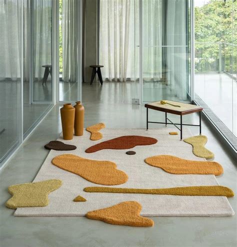 Buy FloorFusion Irregular Shape Premium Woolen Carpet for Living Room ...