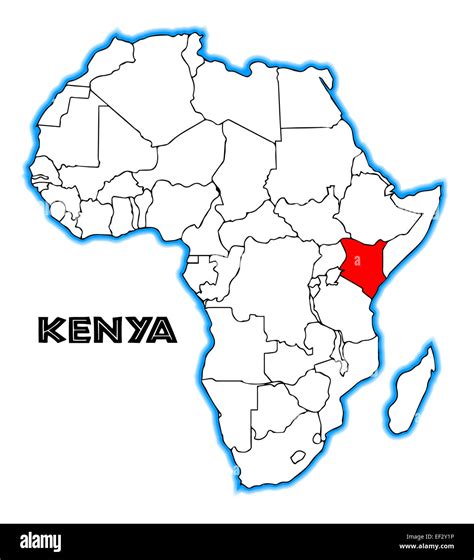 World Map Kenya Africa