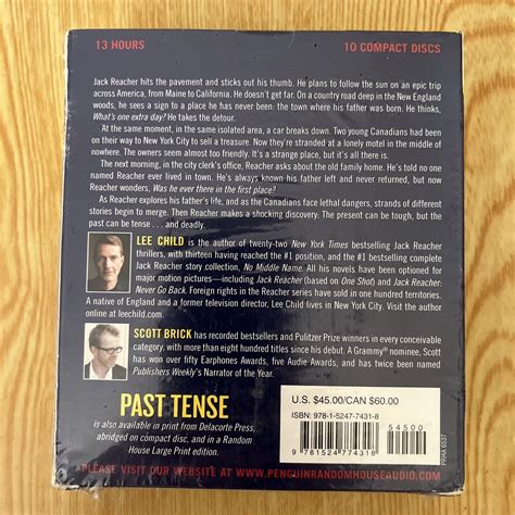 Jack Reacher Ser.: Past Tense : A Jack Reacher Novel by Lee Child (2018 ...