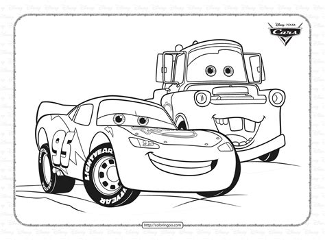 Lightning Mcqueen And Mater Coloring Sheets