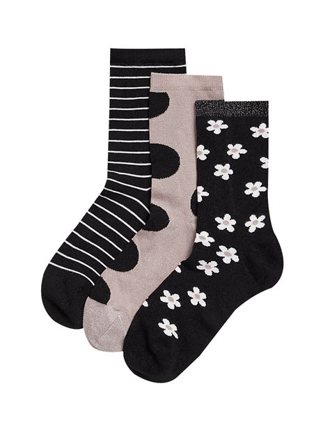 Buy 3pk Sumptuously Soft™ Ankle High Socks at Marks & Spencer