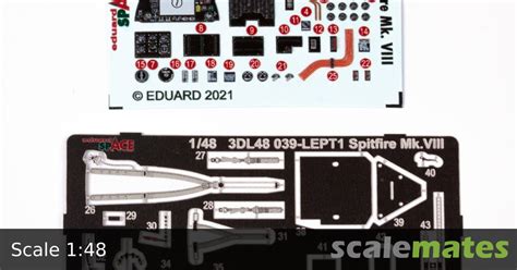 Contents for Spifire Mk.VIII, Eduard 3DL48039 (2021) - In-box reviews