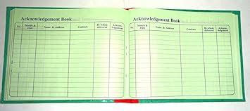 Atishay Acknowledgement Book - Peon Book, Copy Size - Hard Bound - 20 x ...