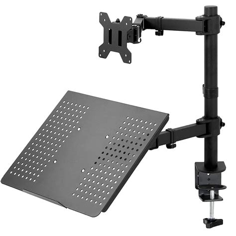 LIRAMARK Monitor Stand with Laptop Tray| 9 kg Weight Capacity Per Arm ...