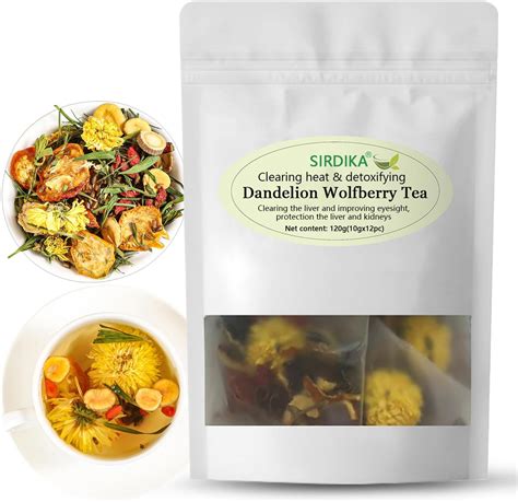 Amazon.com : Dandelion Wolfberry Tea - Kidneys & Liver Health Tea, Seven Herbal Ingredients ...