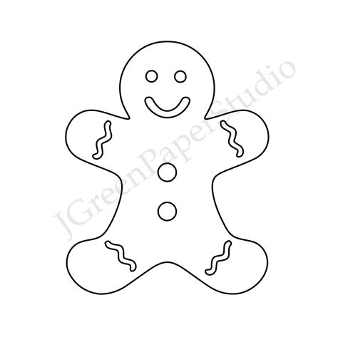 Gingerbread Man Printable Template - Free Printable