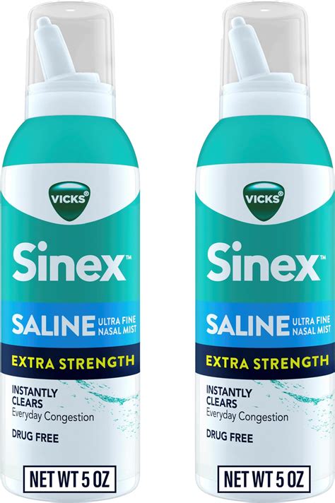 Amazon.com: VICKS Sinex Saline Extra Strength Nasal Spray, 3X ...