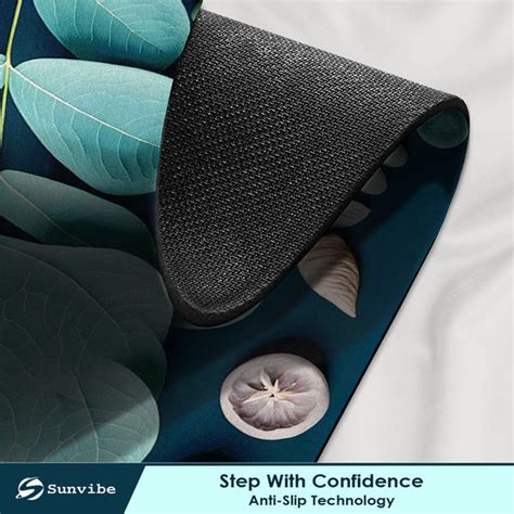 3D Print Anti-Skid Bathroom Bathmat | Water Absorbent Leaf Pattern Flo ...