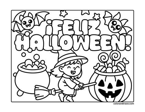 Halloween Coloring Pages In Spanish