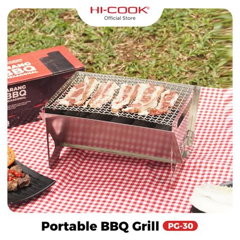 Promo Hi-Cook Portable BBQ Grill Knockdown Besar 30 x 22 | Alat BBQ ...