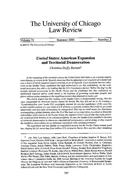 USA westward expansion - The University of Chicago Law Review Volume 72 ...