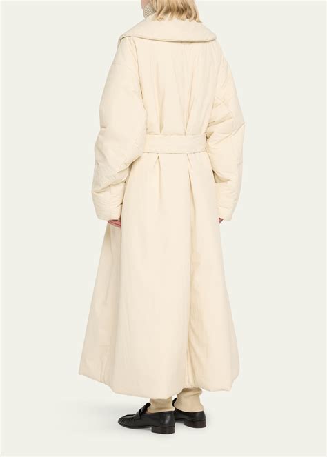 THE ROW Francine Puffer-Style Belted Trench Coat - Bergdorf Goodman